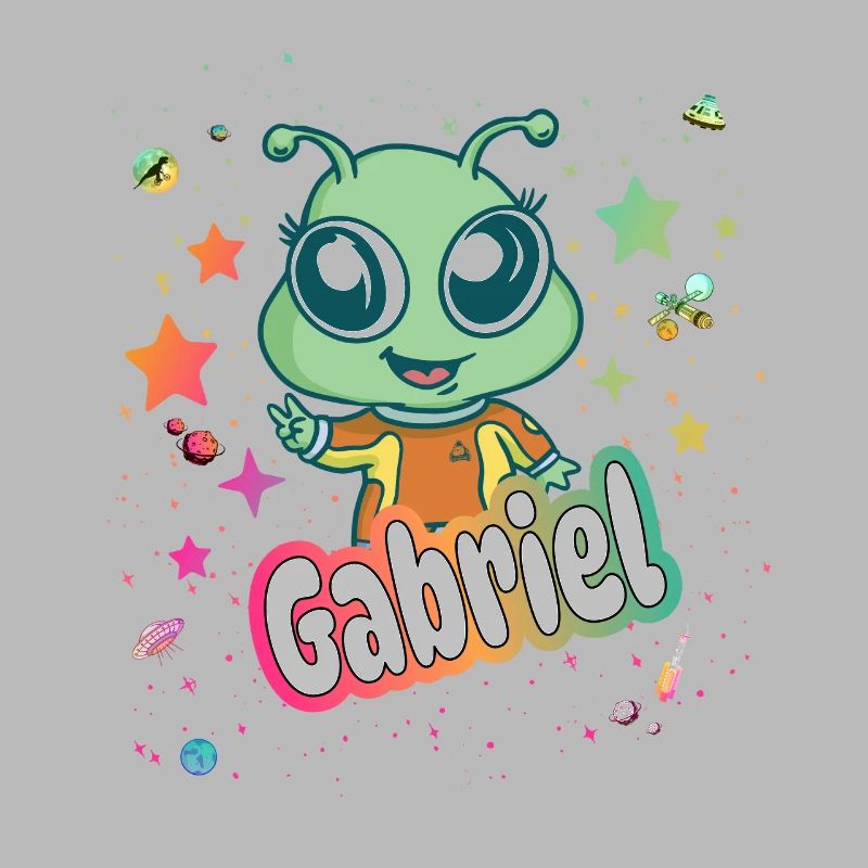 GABRIEL - Beau nom de garçon avec un extraterrestre mignon