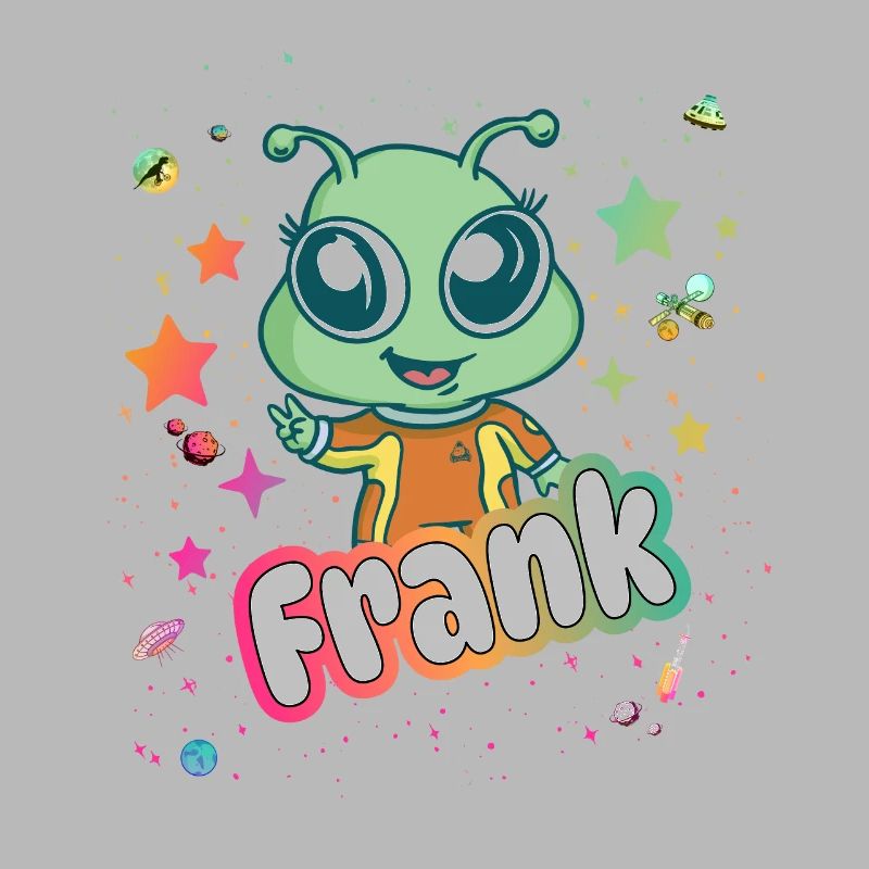 FRANK - Beau nom de garçon avec un extraterrestre mignon