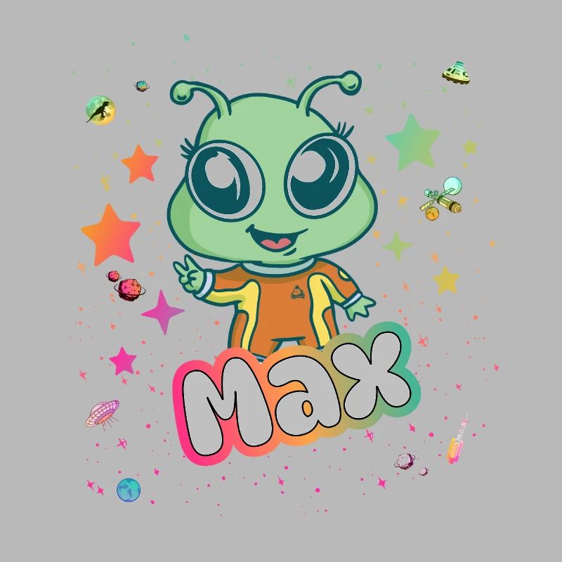 MAX - Beautiful boy name with cute alien