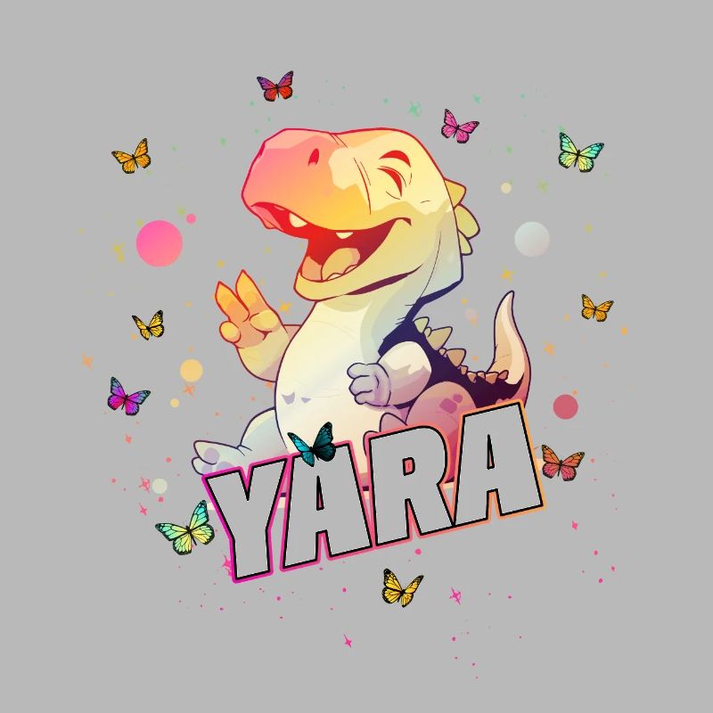 YARA - Beau nom de FILLE avec un mignon DINO