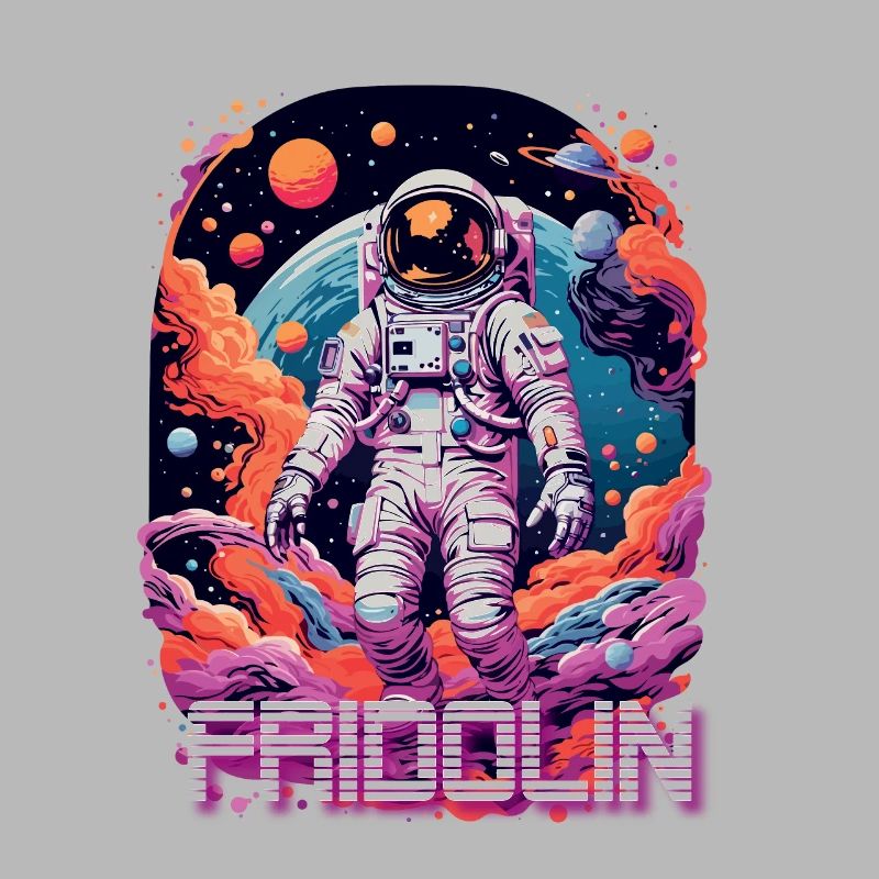 FRIDOLIN - Beautiful boy name with astronaut