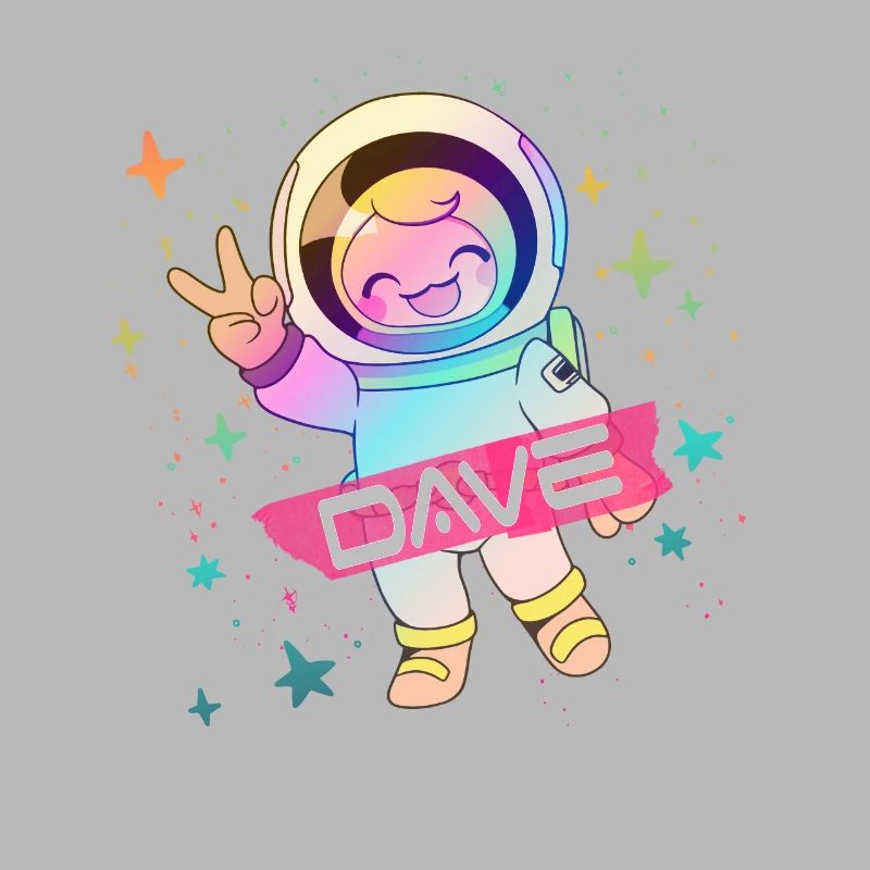 DAVE - Beau nom de garçon avec astronaute mignon