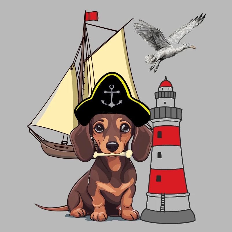Dackel Hund maritim