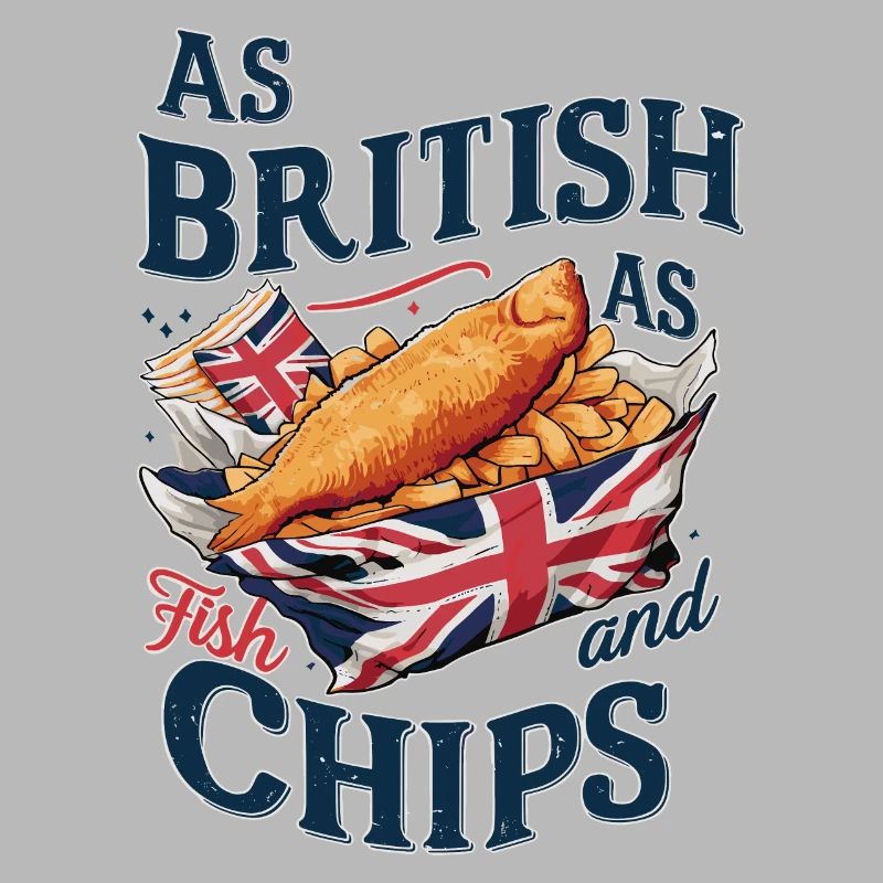 British Pride Fish and Chips Union Jack Design