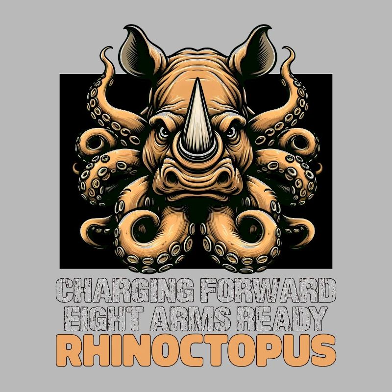 CHARGING FORWARD EIGHT ARMS READY RHINO & OCTOPUS