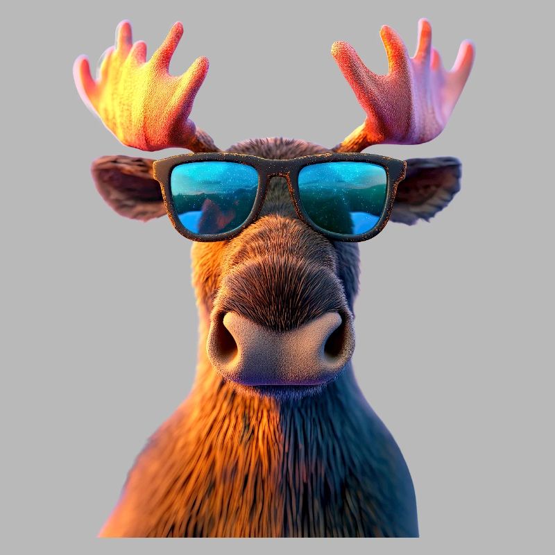 Elch Moose Elchbulle Geweih Hirsch Wilde Elche