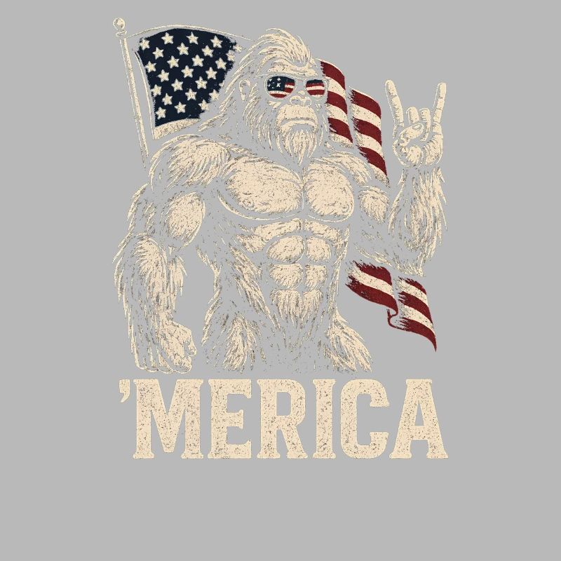 America Bigfoot Drôle 4 juillet Bigfoot Ameri