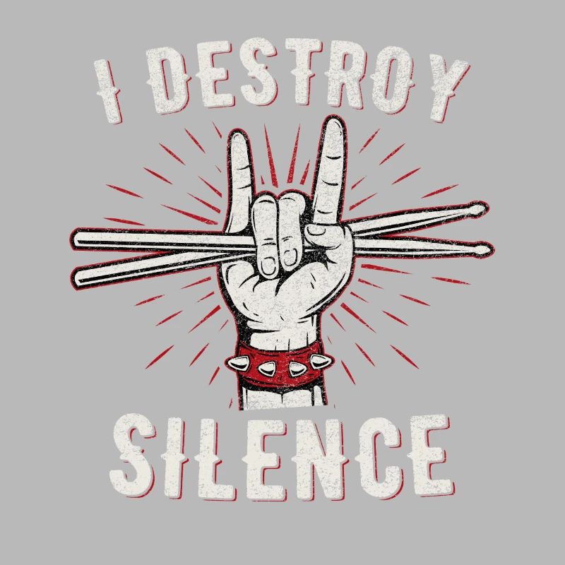 Graphique de la main du batteur I Destroy Silence