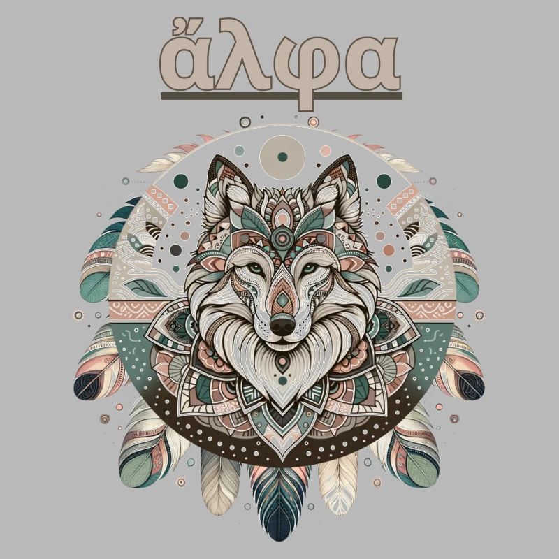 Alpha Wolve - Boho Mandala Design