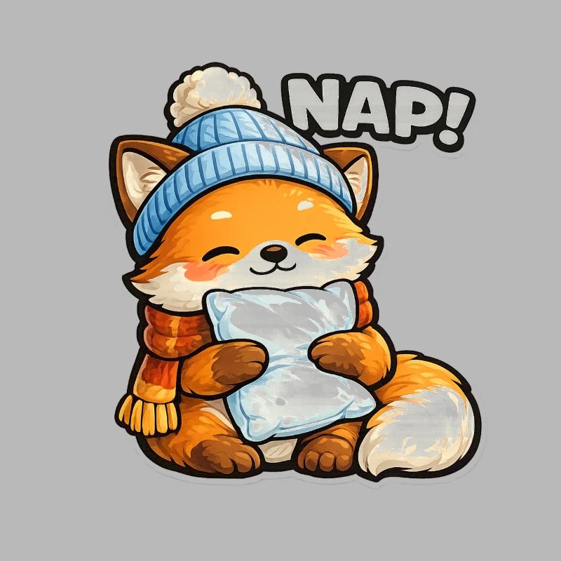Winter cuddle fox with hat