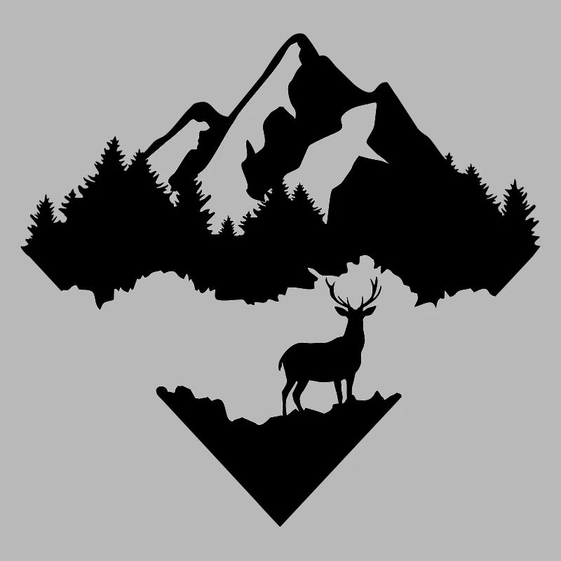 Deer, Forrest and Mountains, Cerf