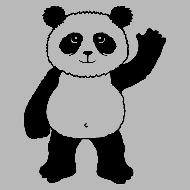 Debout panda ours vagues amicales