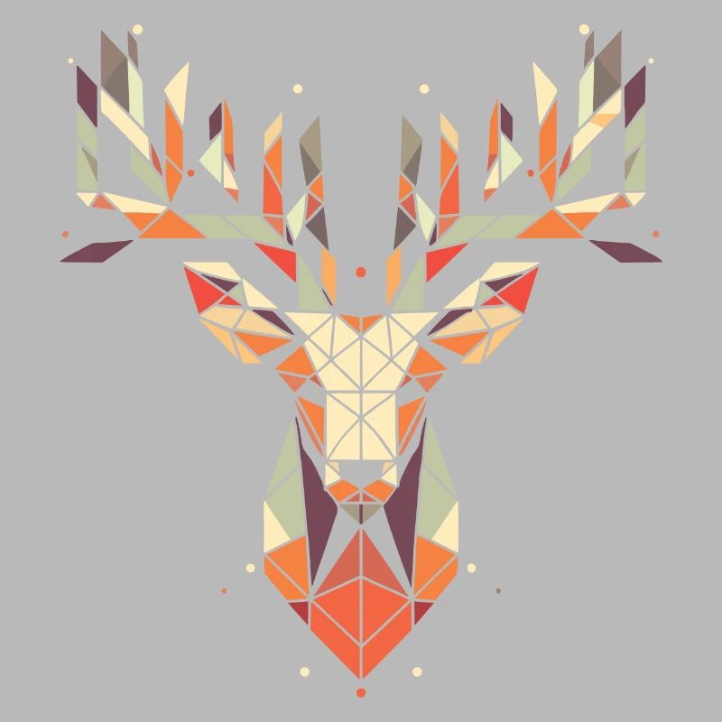 Deer Antlers Vector Polygon Logo