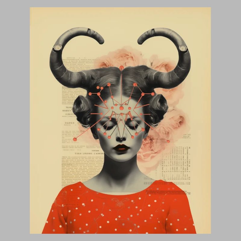 Astrologie d’art de collage Capricorne