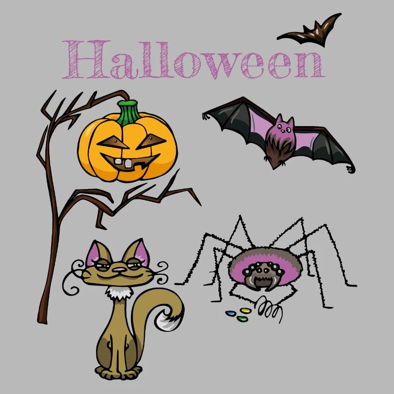 Conception de citrouille et de chauve-souris d’Halloween