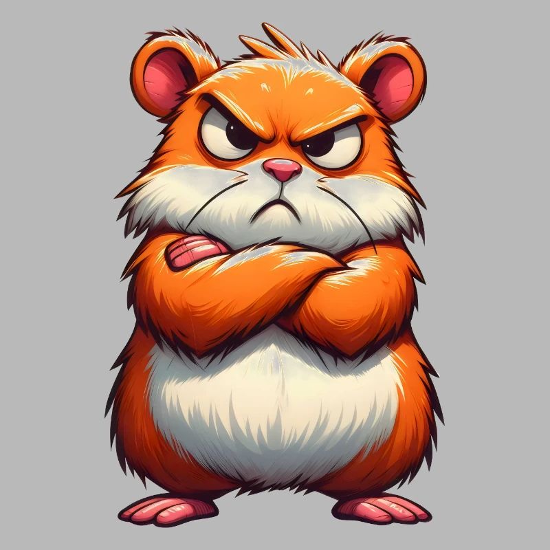 Grumpy hamster disgruntled