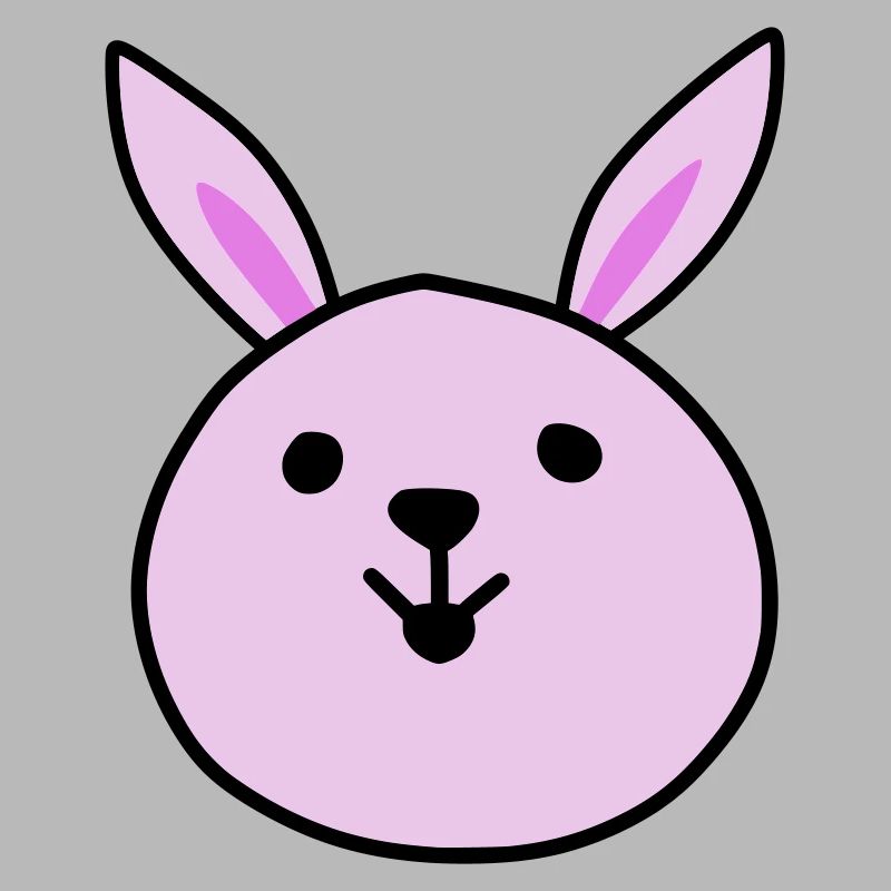 Cute pink rabbit