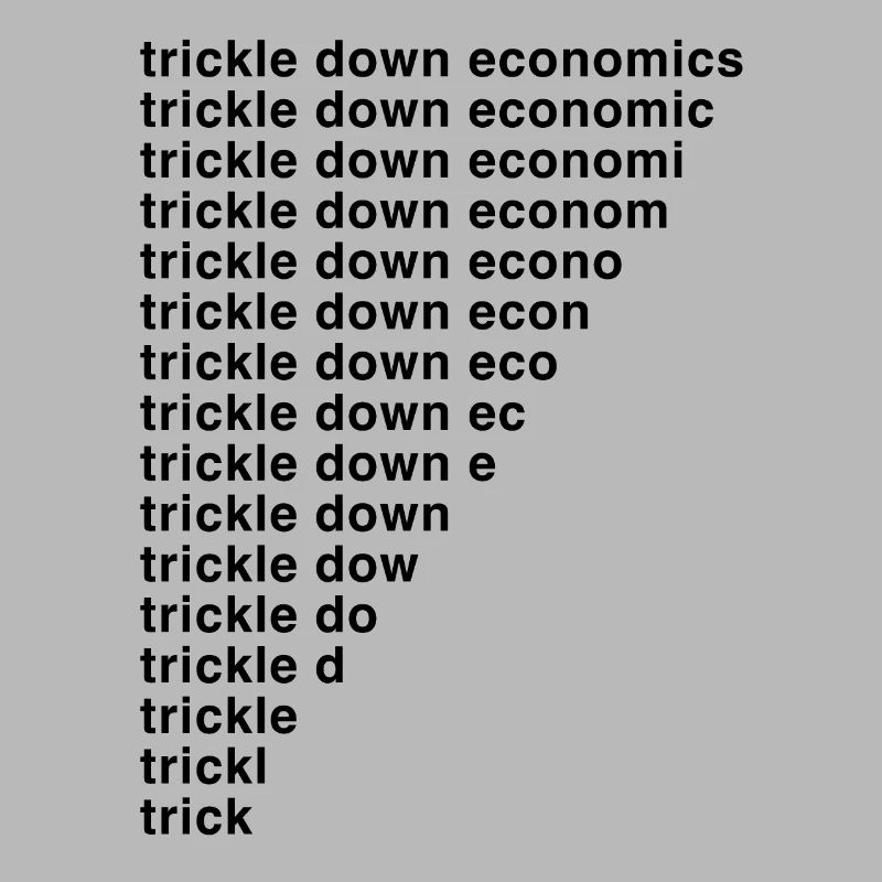 Trickle-Down-Ökonomie
