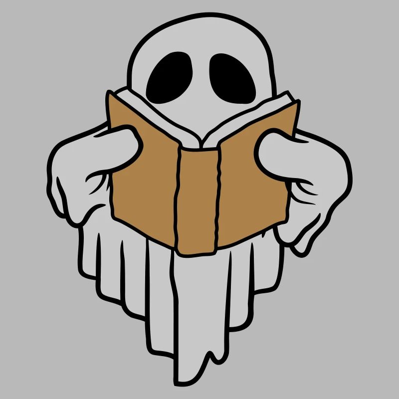 Buch lesender lustiger Geist