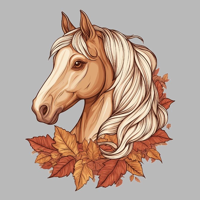 Pferd Herbst