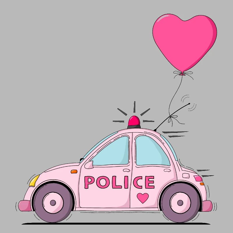 Police Herz Rosa