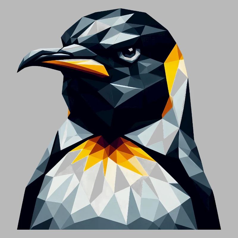 Geometric Penguin Polygon Math Art