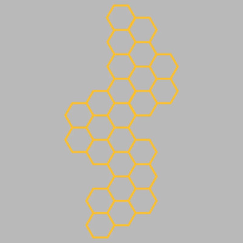 contour version honeycomb pattern