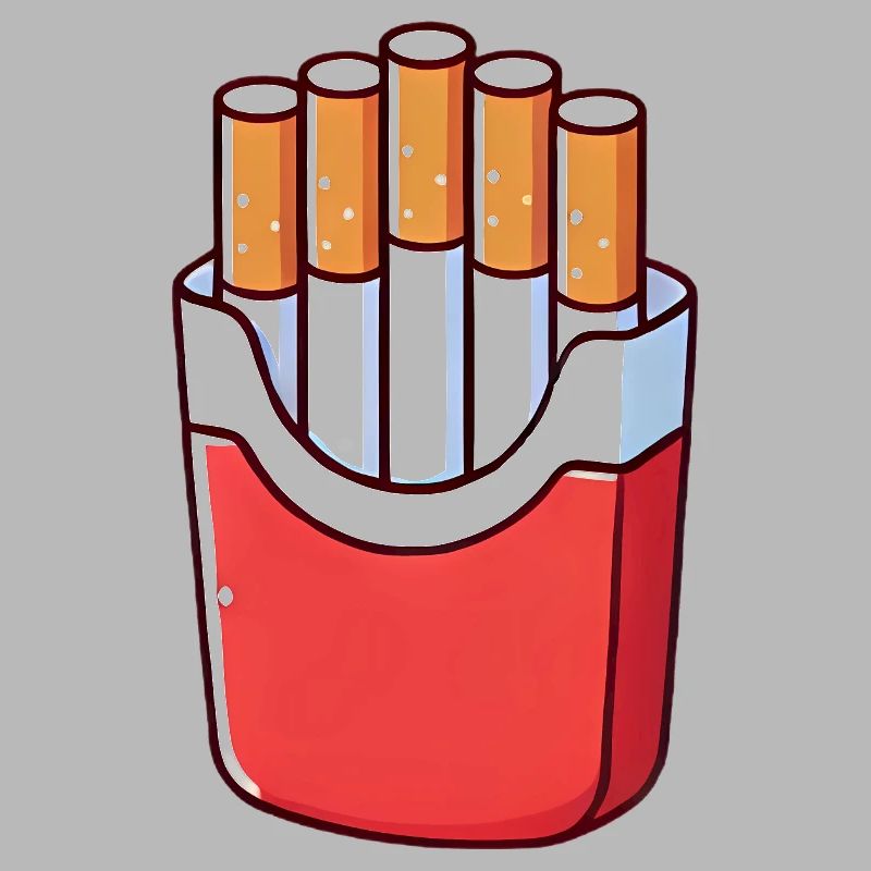 Frites de Doom Cigarette Illustration