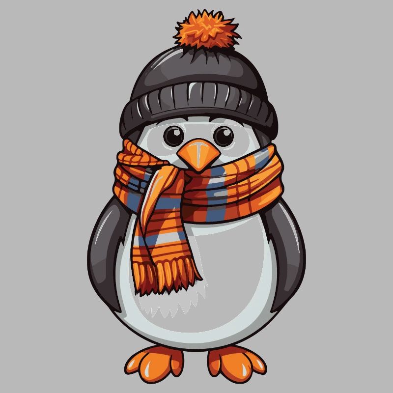Pinguin Winter Comic