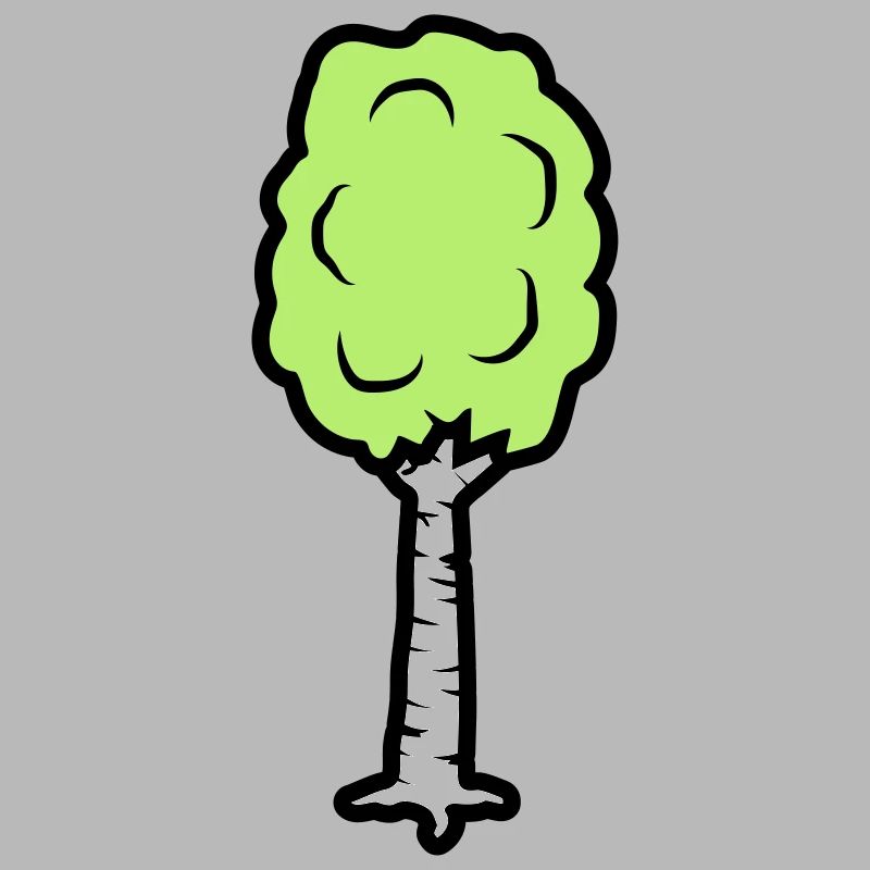 Comic Birch Trees