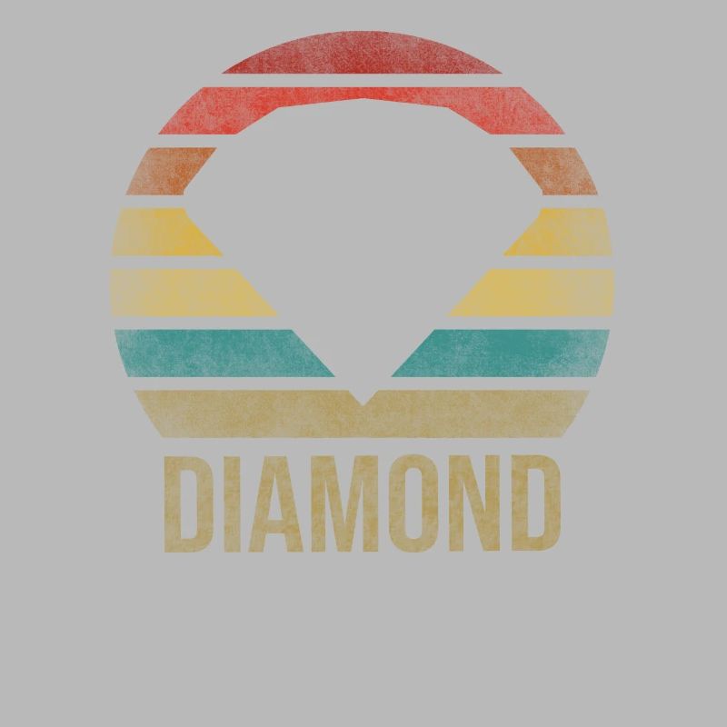 Ruby Gemstone Retro Sunset