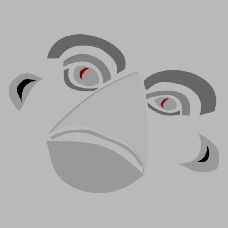 Smart, thoughtful and possibly concerned monkey face