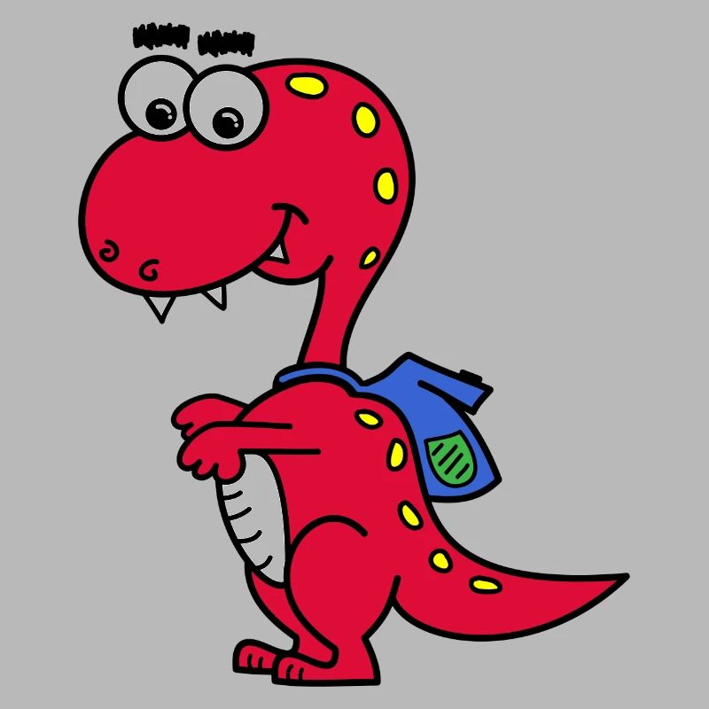 T-Rex with backpack