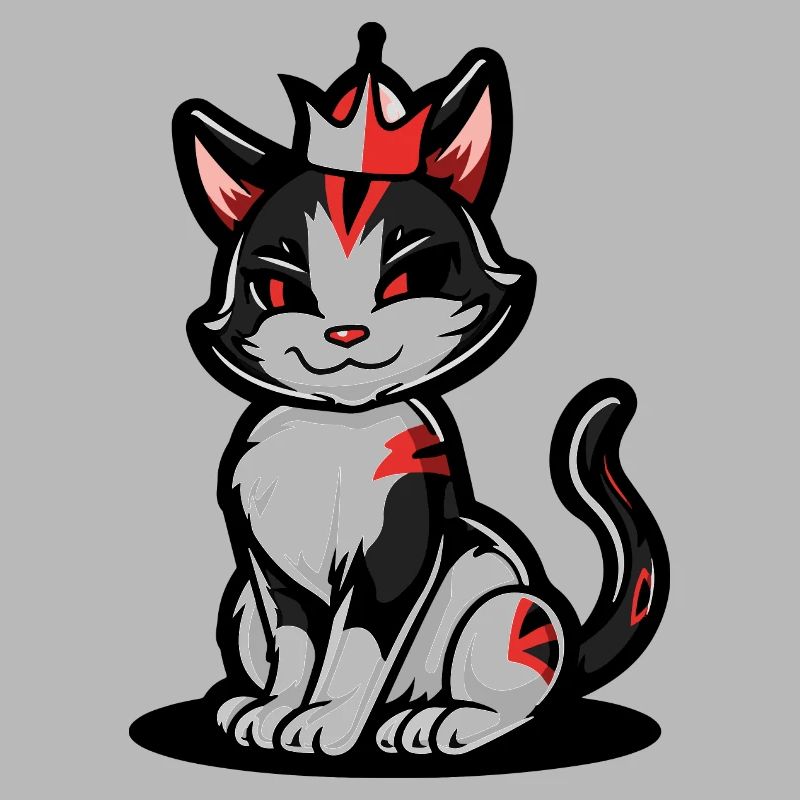 Katze Comic Krone