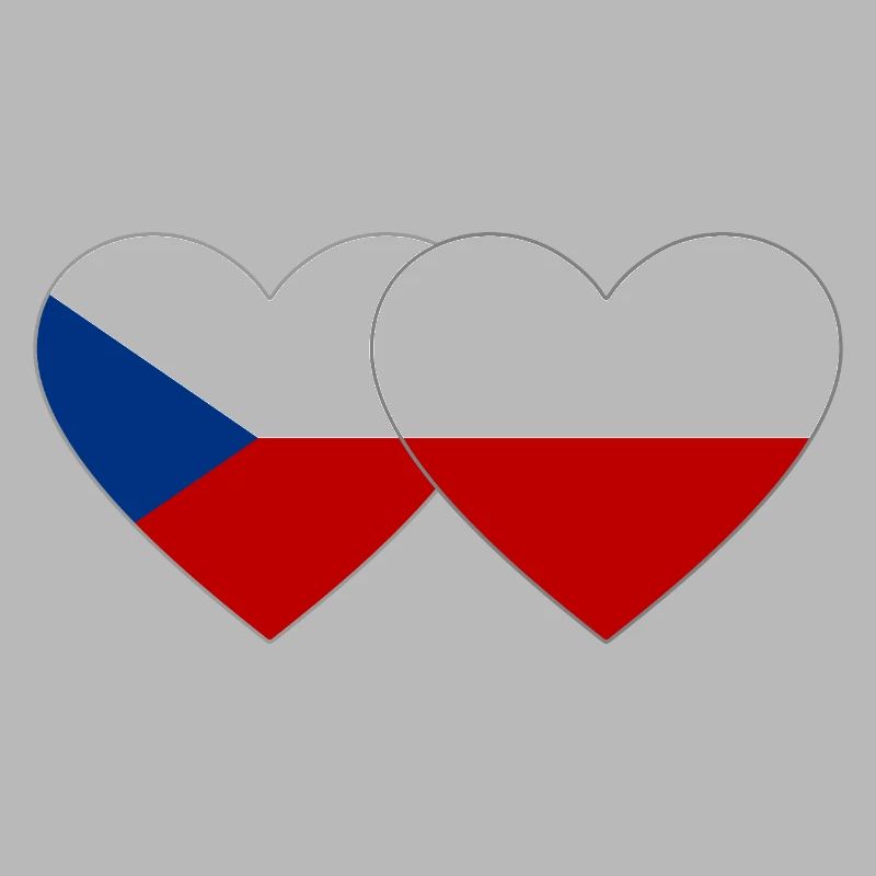 République tchèque Pologne Drapeau large