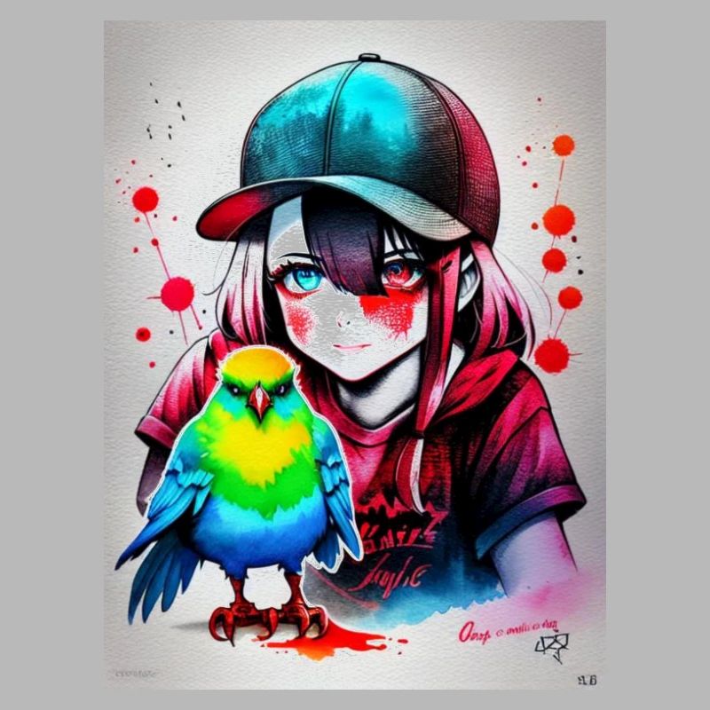 Farbe Papageienmädchen