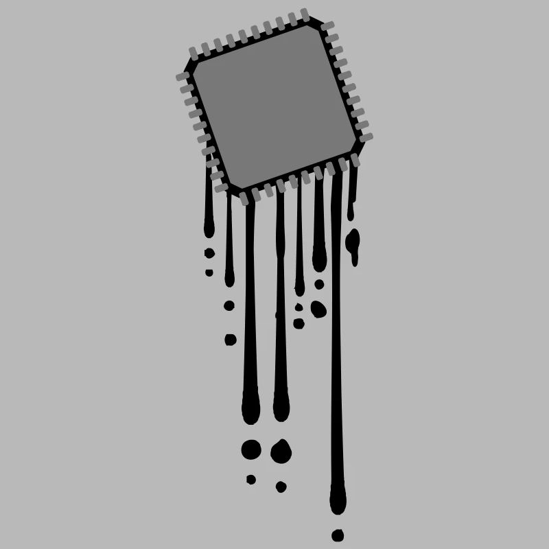 schmelzen tropfen graffiti cpu computer nerd desig