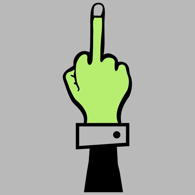 zombie hand mittelfinger