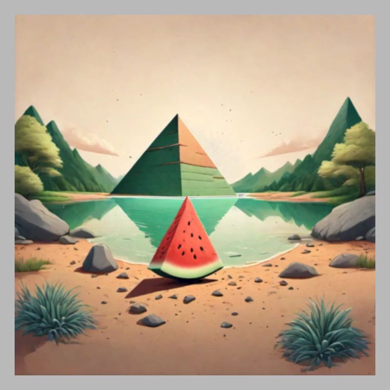 Melone mit Pyramide