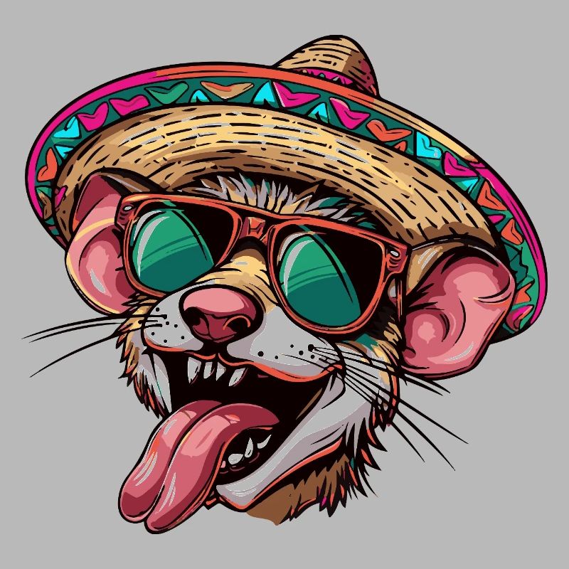 Mouse Comic Funny Sombrero