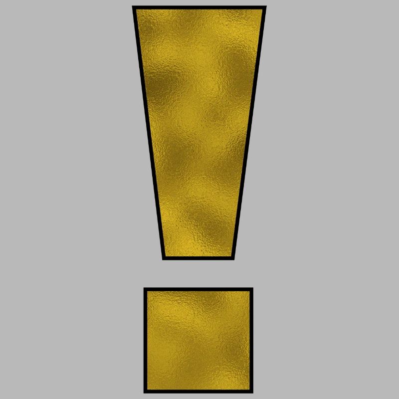 Point d’exclamation Ponctuation Or