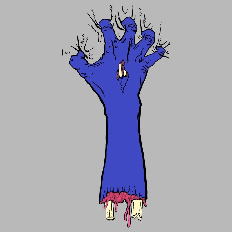Zombie Greifer blau