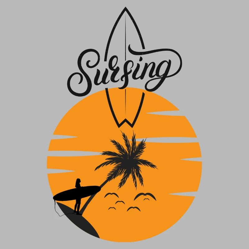 Planche de surf avec Sunset Red - Surf