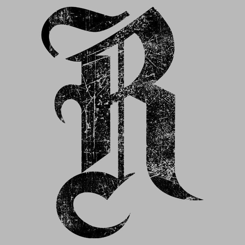 Tshirt alphabet initial R