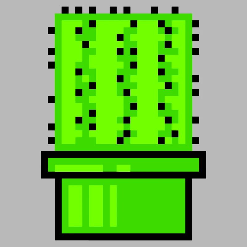 Cactus Cactus Rétro Jeu Vidéo Pot De Fleur Pixel