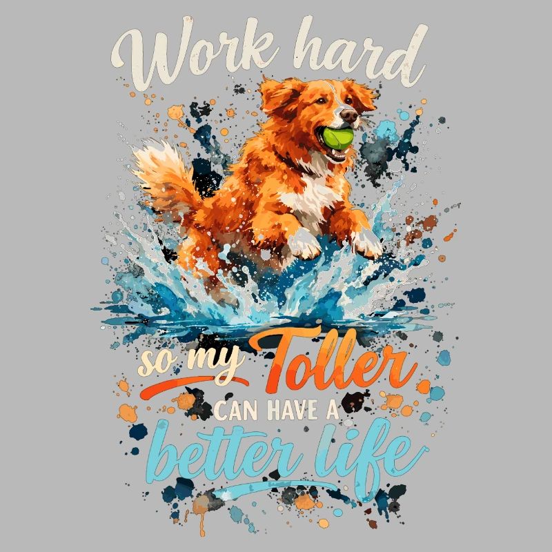 Work Hard: Dynamisches Toller Aquarell Design