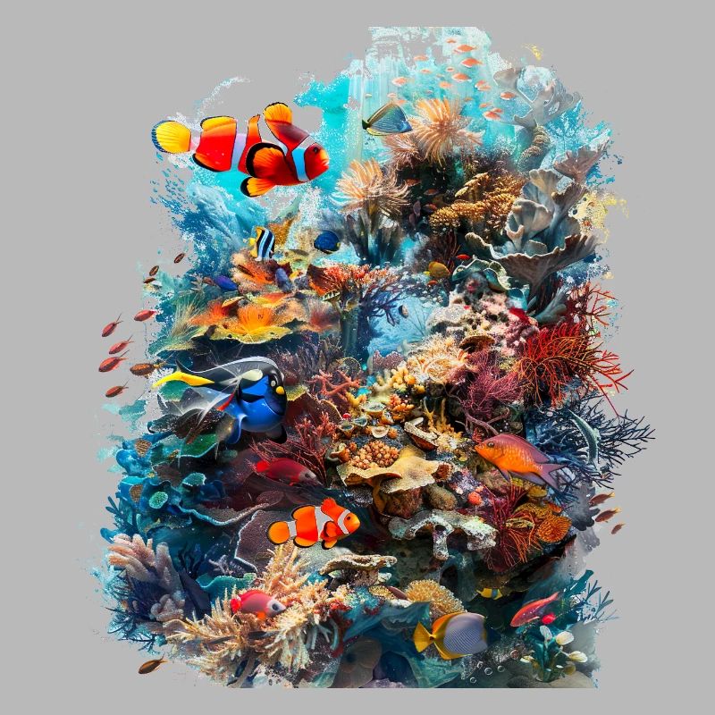 Tiny coral polyps form entire reefs