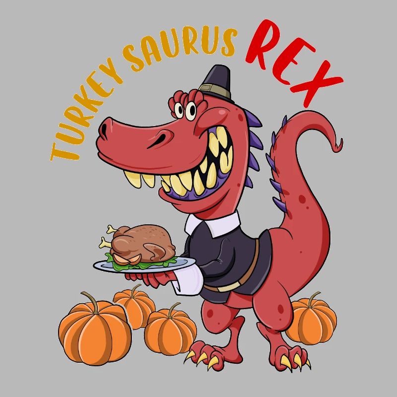 Turkey Saurus Rex I TRex Pilgrim Hat I Dinosaur
