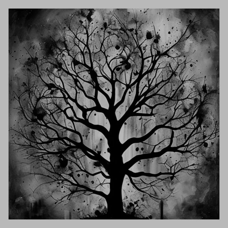 Tree ink black