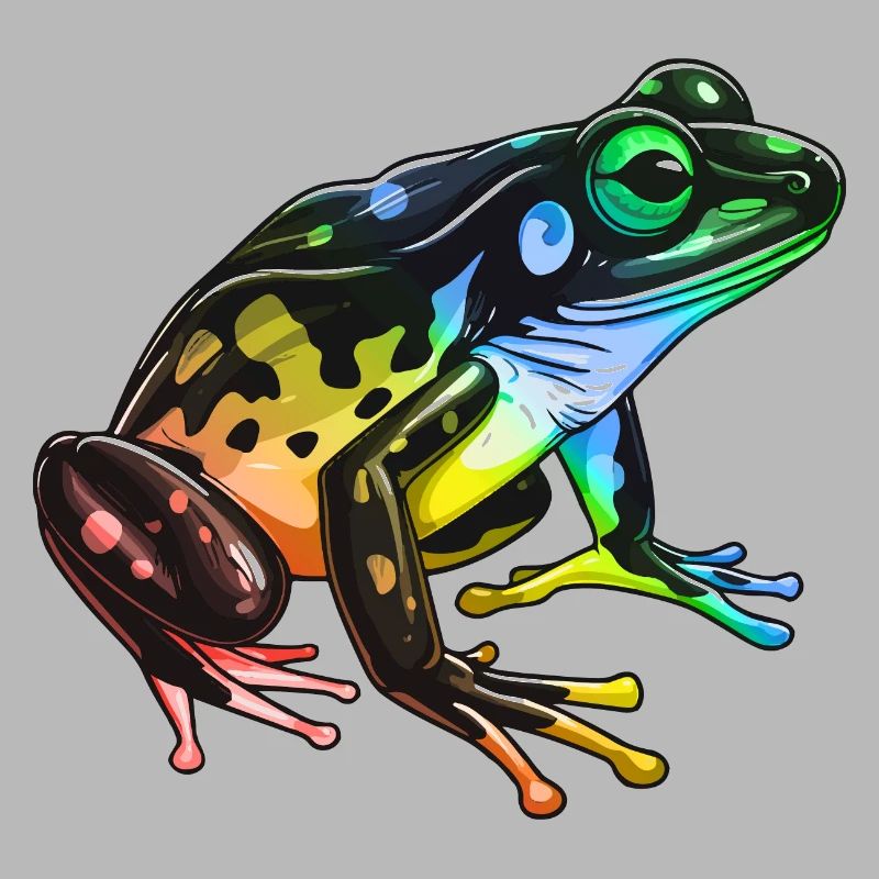 Frosch Kopf Bunt